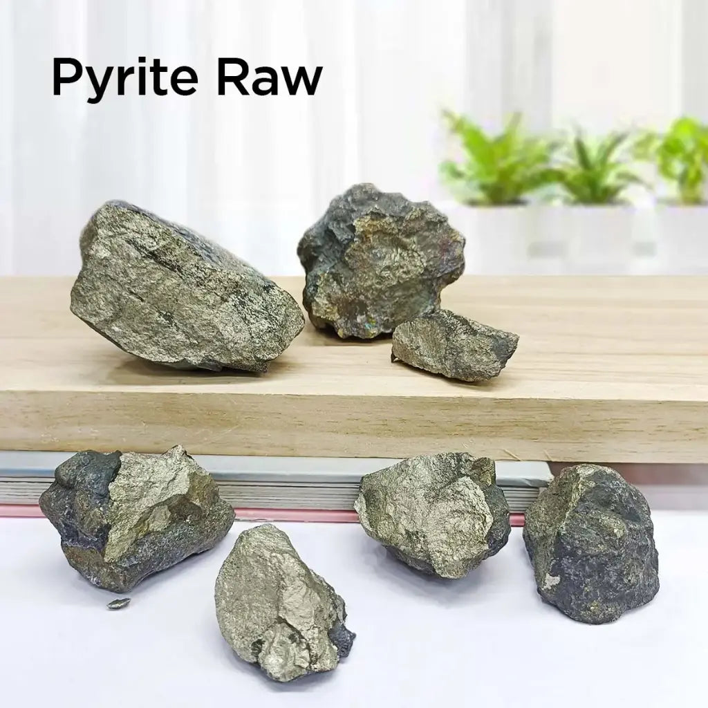 Energized Raw Pyrite Stone (100% Pure Crystals with lab tested certification)