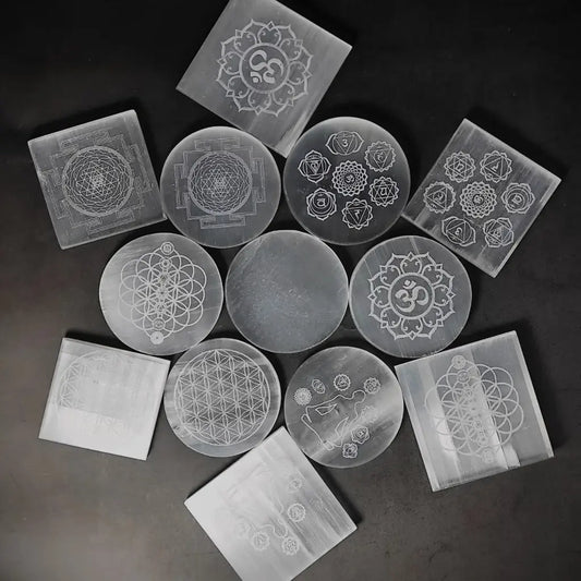 Energized Selenite Plate (100% Pure plate with lab tested certification)