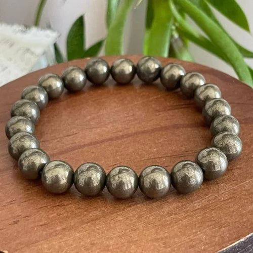 Natural unpolished Pyrite Bracelet (100% Pure Crystals with lab tested certification)