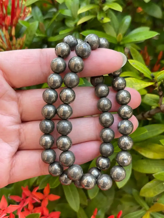 Natural unpolished Pyrite Bracelet (100% Pure Crystals with lab tested certification)